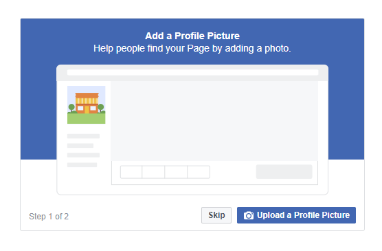 Add a high res profile pic to your facebook business page