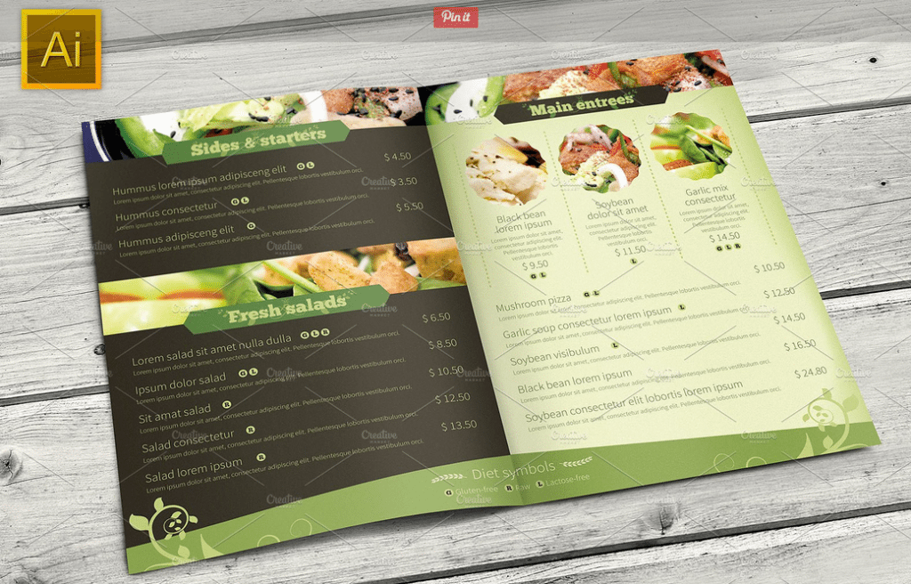 restaurant menu templates