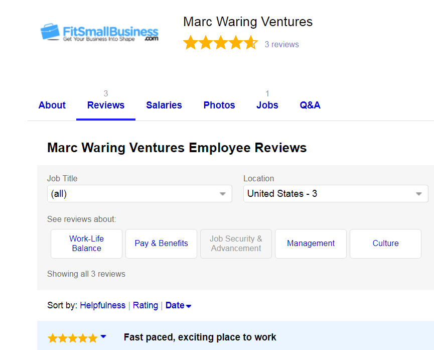 Indeed Company Reviews Page Image Screenshot