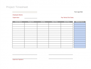 Project Timesheet Templates