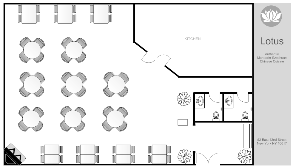 Restaurant Floor Plan - kitchen placement