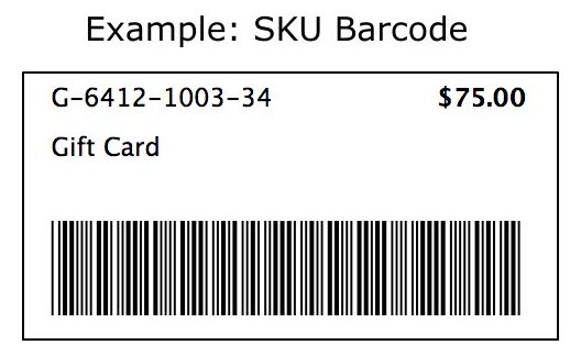 barcode labels - example of a SKU barcode